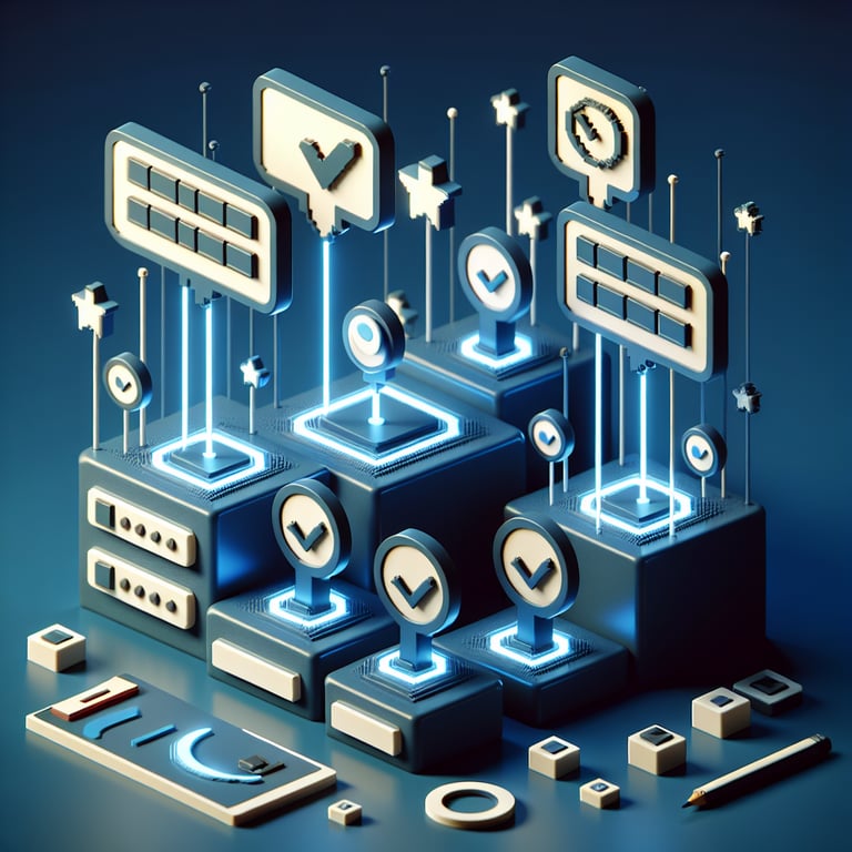 3D voxel rendering of an online confidence scale graphic