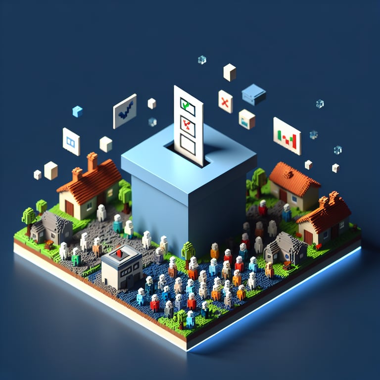 Artistic 3D voxel of neighborhood needs assessment visualization
