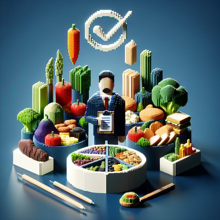 Artistic 3D voxel of dietary preference polling