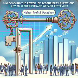 Illustration depicting the impact of accountability survey questions on profits and retention