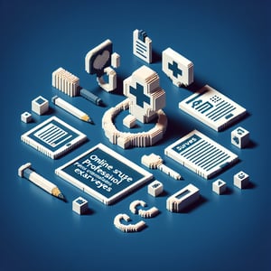 3D voxel art depicting online survey concept, with a focus on health care professional trust.