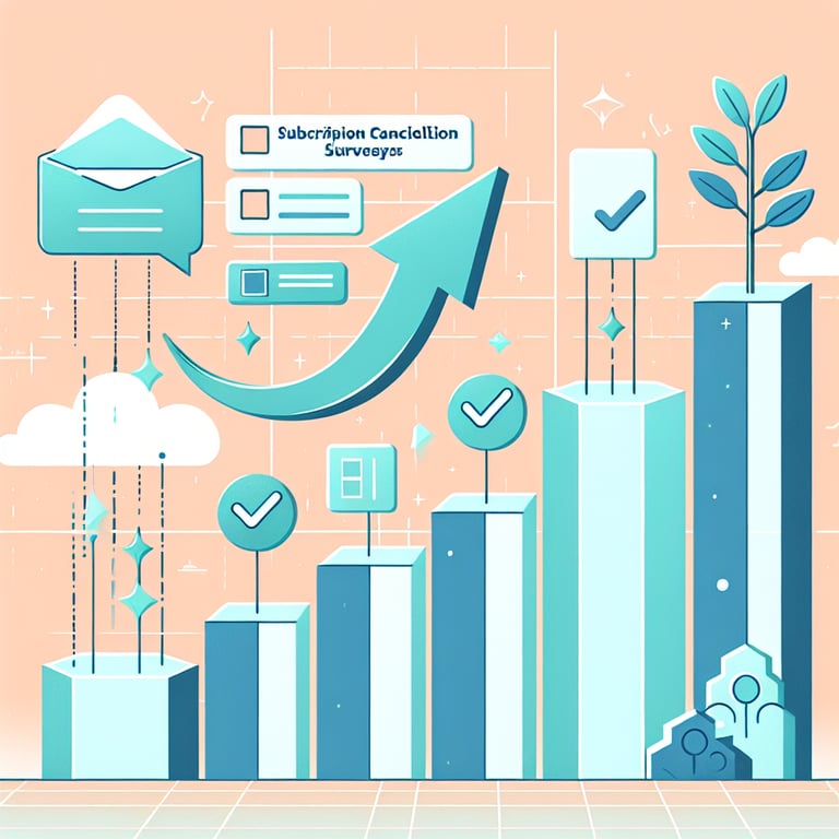 Illustration highlighting the importance of Subscription Cancellation survey questions for business growth.