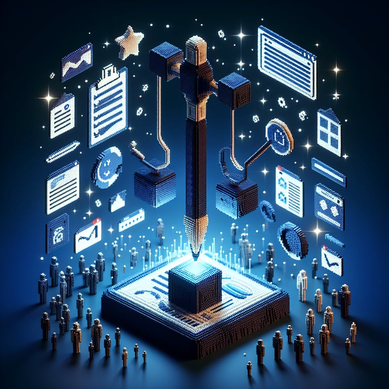 3D voxel graphic depicting respondent insights from justice surveys