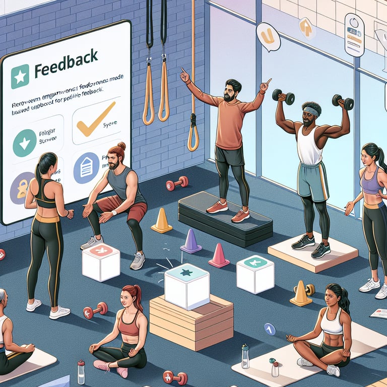 Illustration of a Feedback-Driven Culture in Fitness Facilities through survey questions.