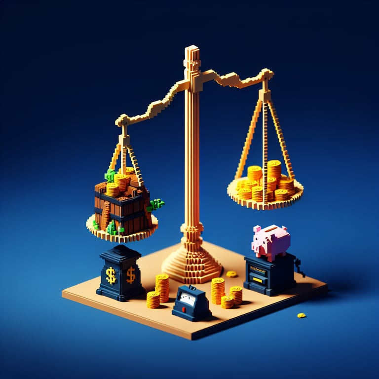 Stylized 3D voxel showcasing consumer value priorities in surveys