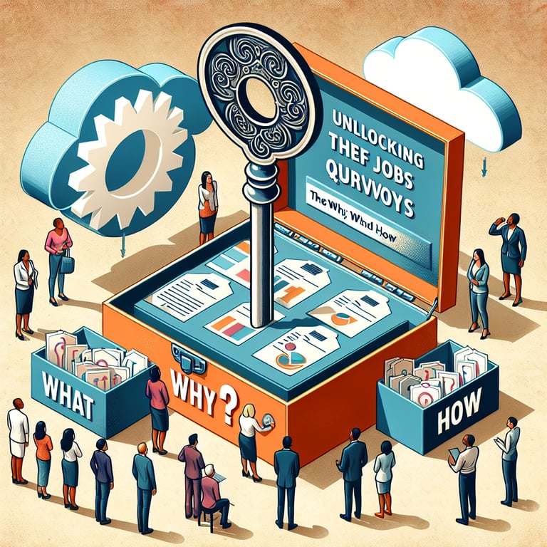 Illustration demonstrating the power and importance of Job Survey survey questions.