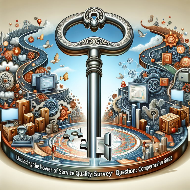 Comprehensive guide illustration for unlocking the power of Service Quality Survey questions.