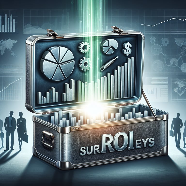 Illustration showcasing ROI survey questions as a powerful tool for modern business.