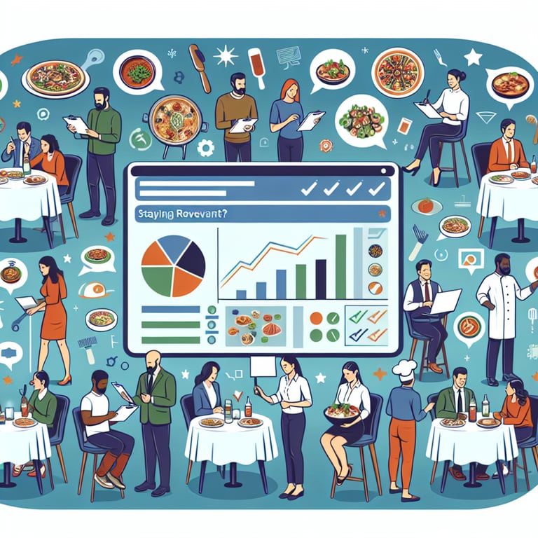 Staying Relevant: Uncovering Trends with Restaurant Owner Survey Questions illustrated concept.