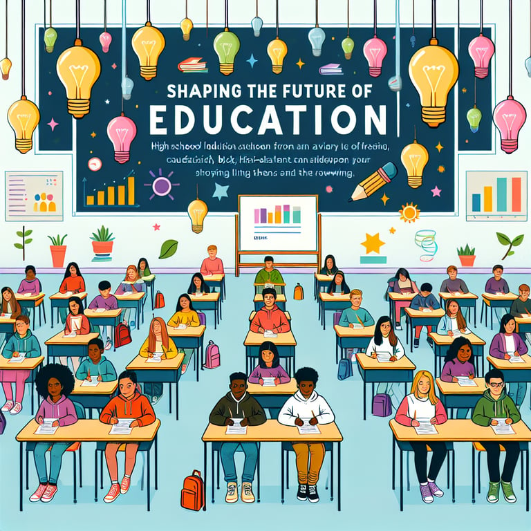 Illustration of relevant topics for a High School Student Feedback survey shaping future education.