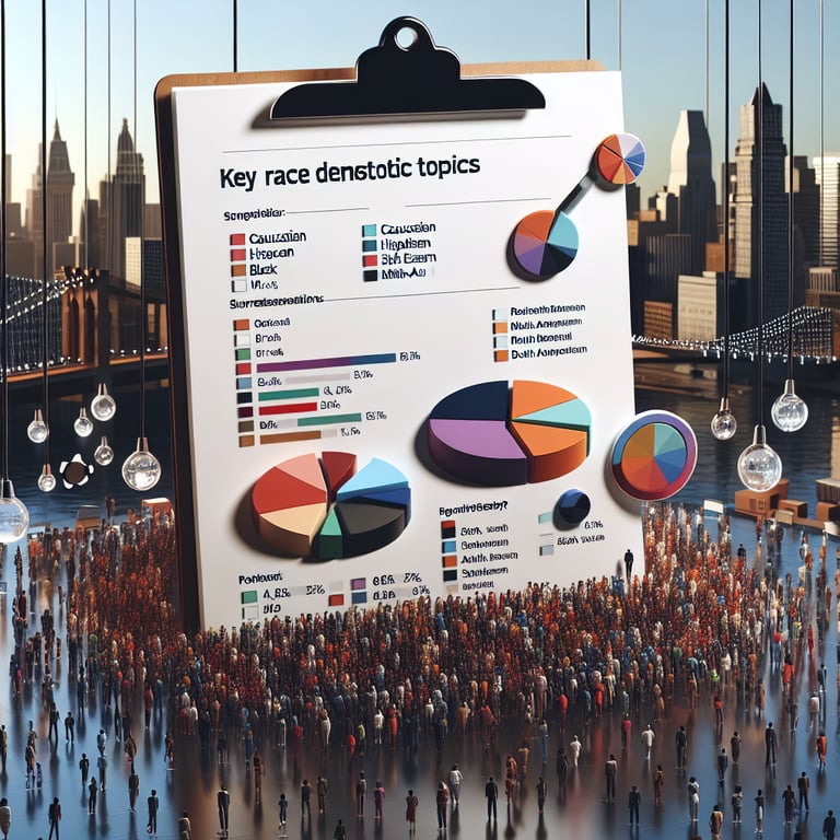 Illustration highlighting key topics for Race Demographic survey questions.