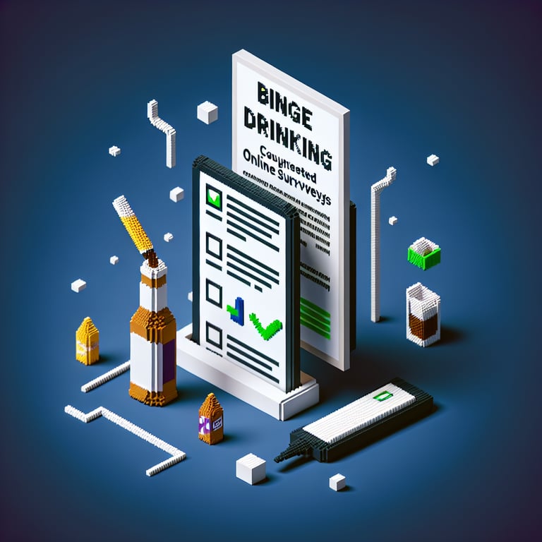 Artistic 3D voxel mapping alcohol consumption questionnaire