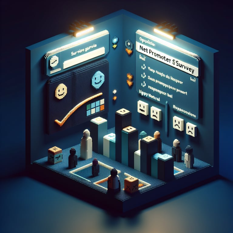 Illustration depicting the impact of Net Promoter Survey questions on business success.