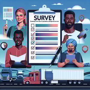 Illustration highlighting key Truck Driver survey questions and their results.