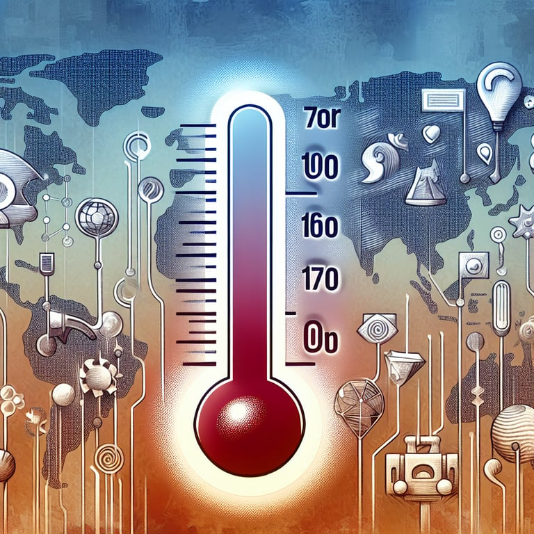 Illustration depicting hot topics for Likert Scale Survey questions in today's relevant context.