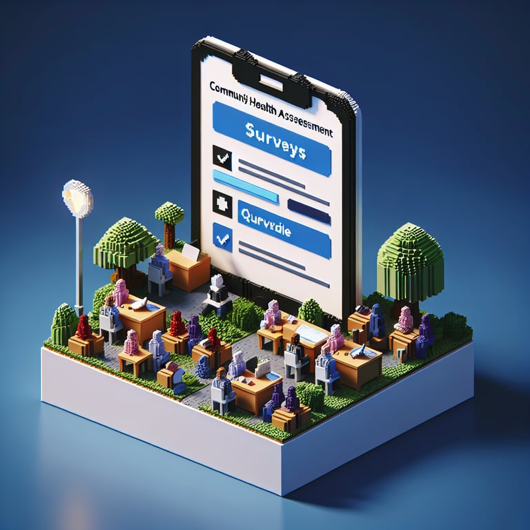 3D voxel rendering of community wellness data collection survey