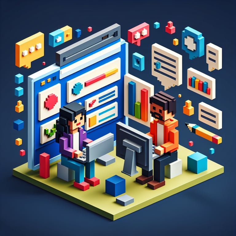Creative voxel depiction of mixed heritage identity in an interactive online survey
