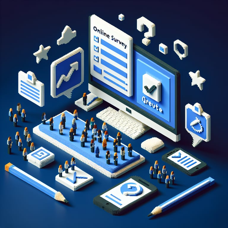 3D voxel art symbolizing streamlined event feedback polling process