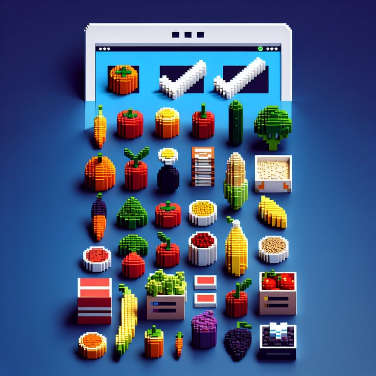 Artistic 3D voxel of a dietary feedback survey