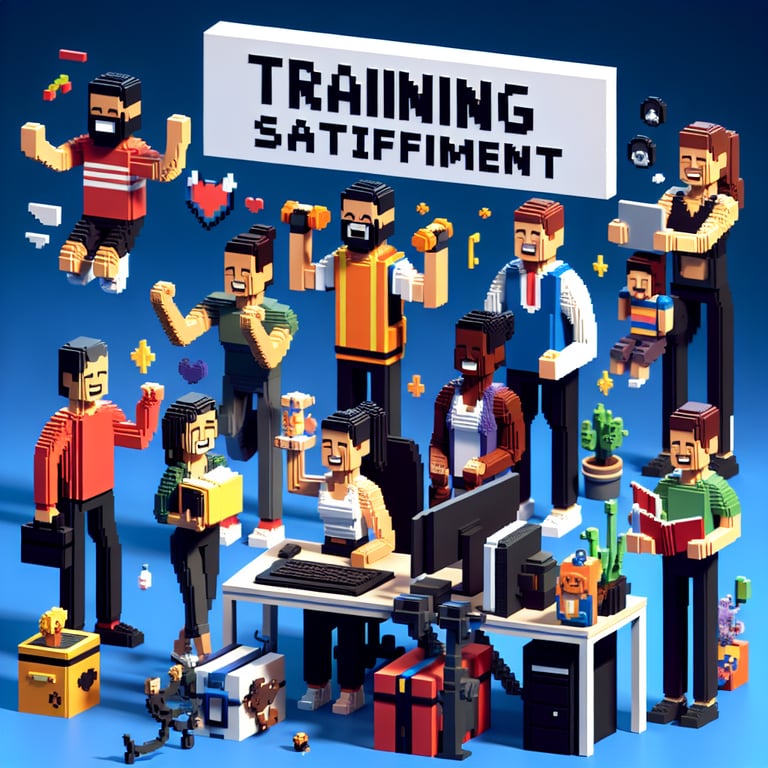 Illustration highlighting the role of Training Satisfaction survey questions in effective training.