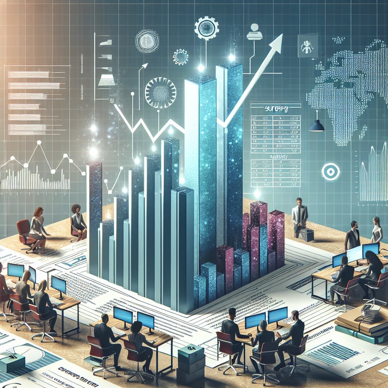 Illustration depicting the impact of company size on relevant survey question topics.