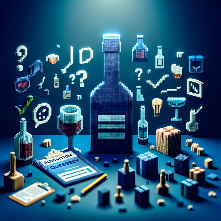 3D voxel sculpture depicting digital feedback for an alcohol advertising poll