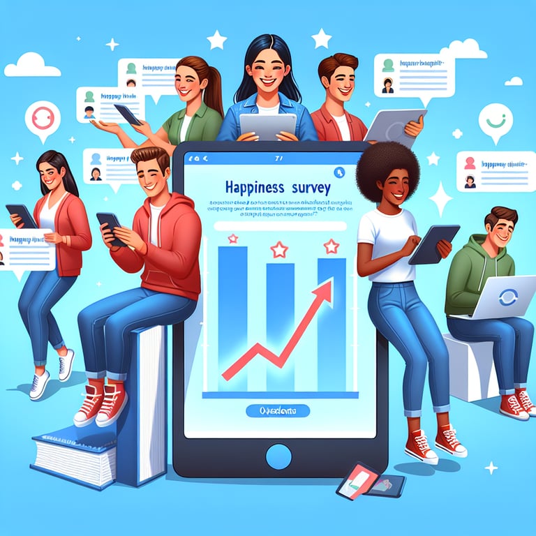 Illustration demonstrating the concept of selecting effective Student Happiness survey questions.