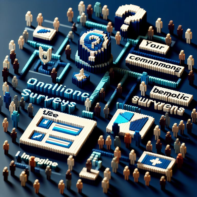 3D voxel art illustrating audience profile insights