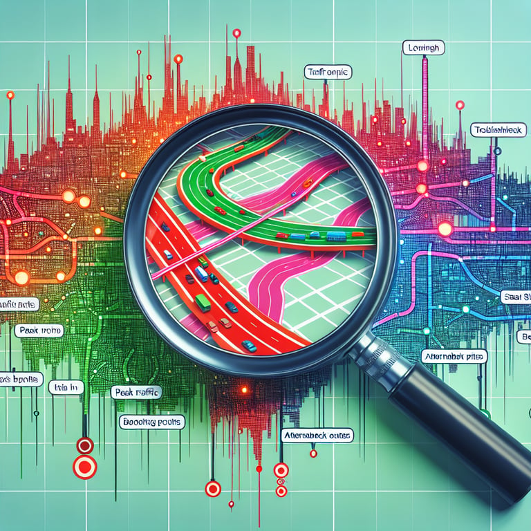 Illustration highlighting relevant topics in Traffic survey questions.