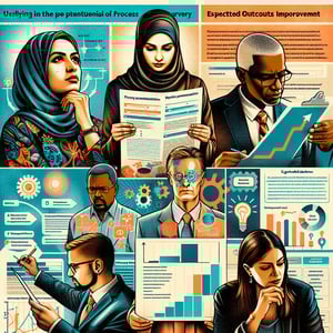 Unlocking the Power of Process Improvement Survey questions and expected outcomes illustration.