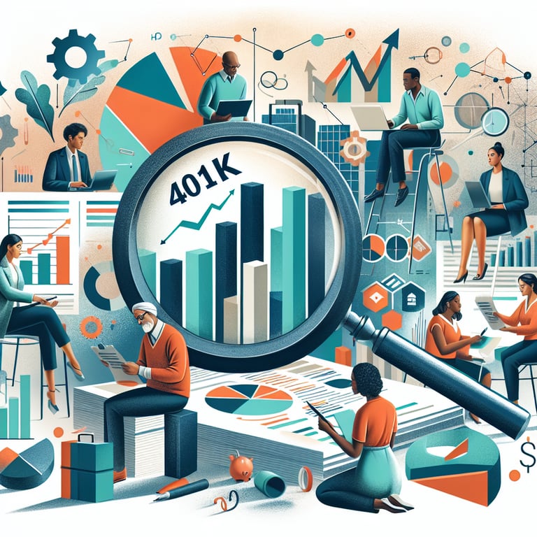 Illustration highlighting key insights for those exploring 401k survey questions.