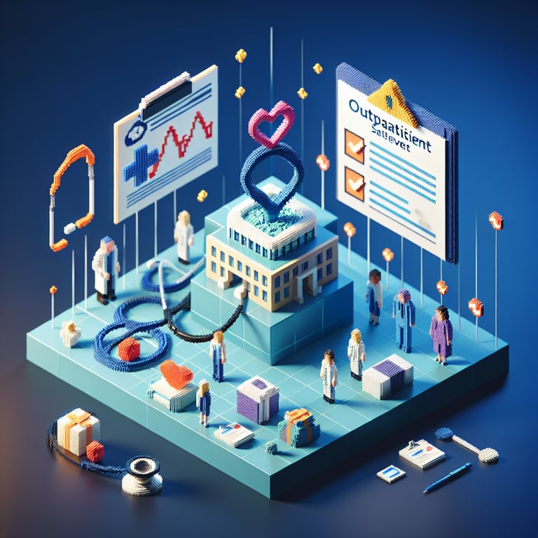 Creative 3D voxel artwork illustrating patient satisfaction insights
