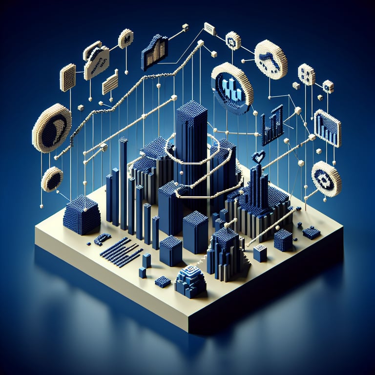 Creative 3D voxel design reflecting brand recognition survey