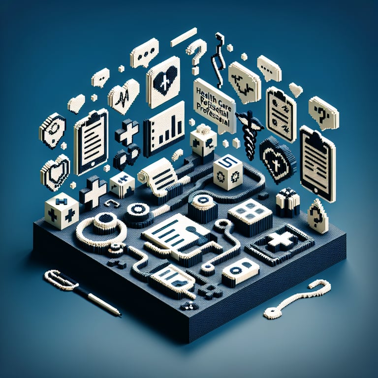 Artistic 3D voxel illustrating patient-provider trust survey