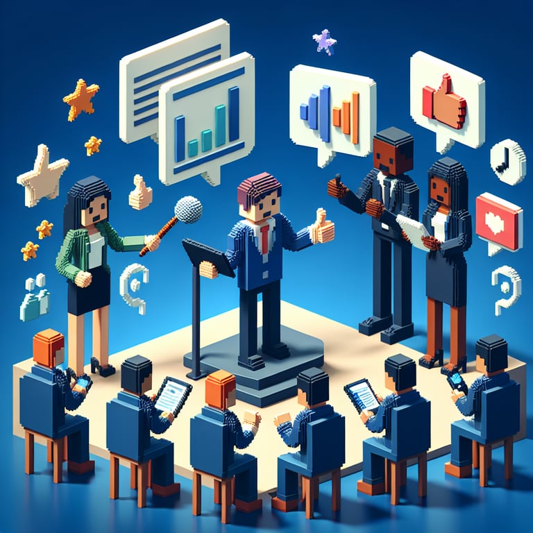 Illustration showing the process of unlocking effective Presentation Feedback survey questions.