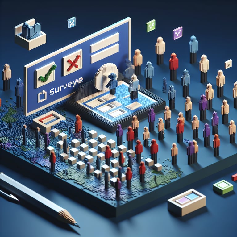 3D voxel art illustrating respondent segmentation