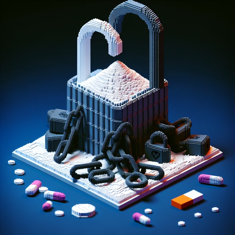 Illustration symbolizing the use of Drug Addiction survey questions to unlock powerful insights.