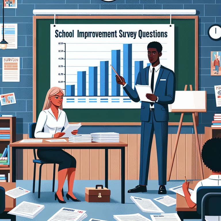 Illustration showcasing the impact of School Improvement survey questions.