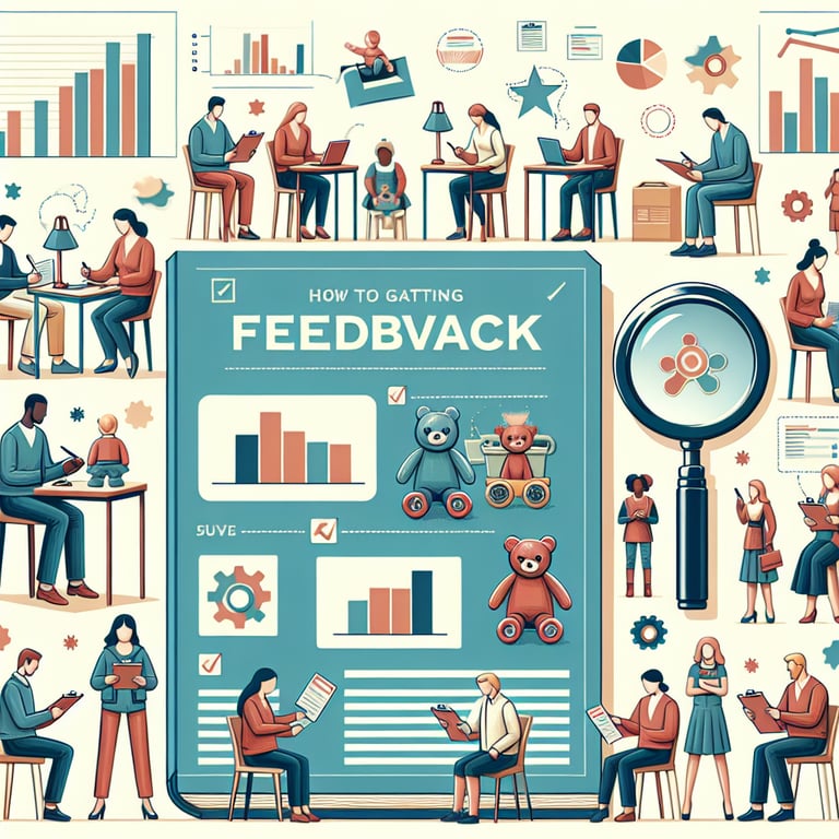 Illustration highlighting the power of Toy Feedback survey questions for improved outcomes.