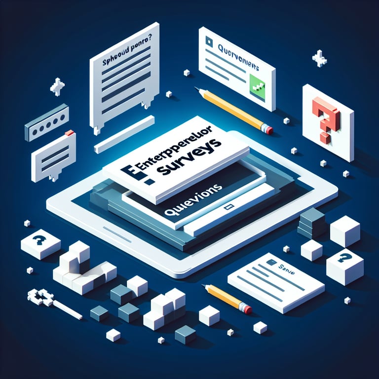 3D voxel art representing startup feedback survey