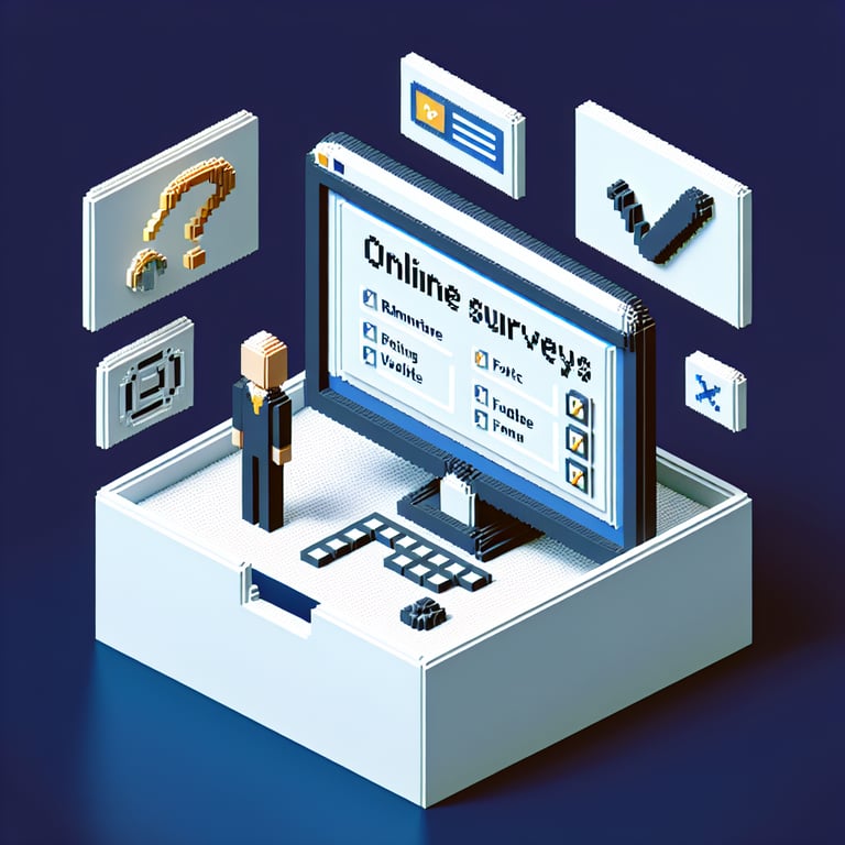 Artistic 3D voxel of balanced questionnaire design