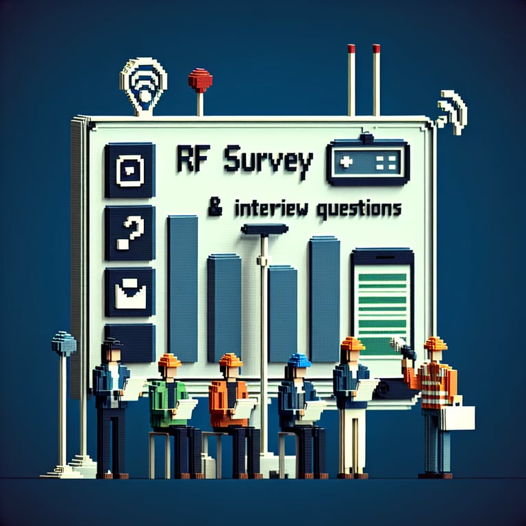 Voxel depiction of RF survey engineer evaluation and questionnaire in 3D pixels