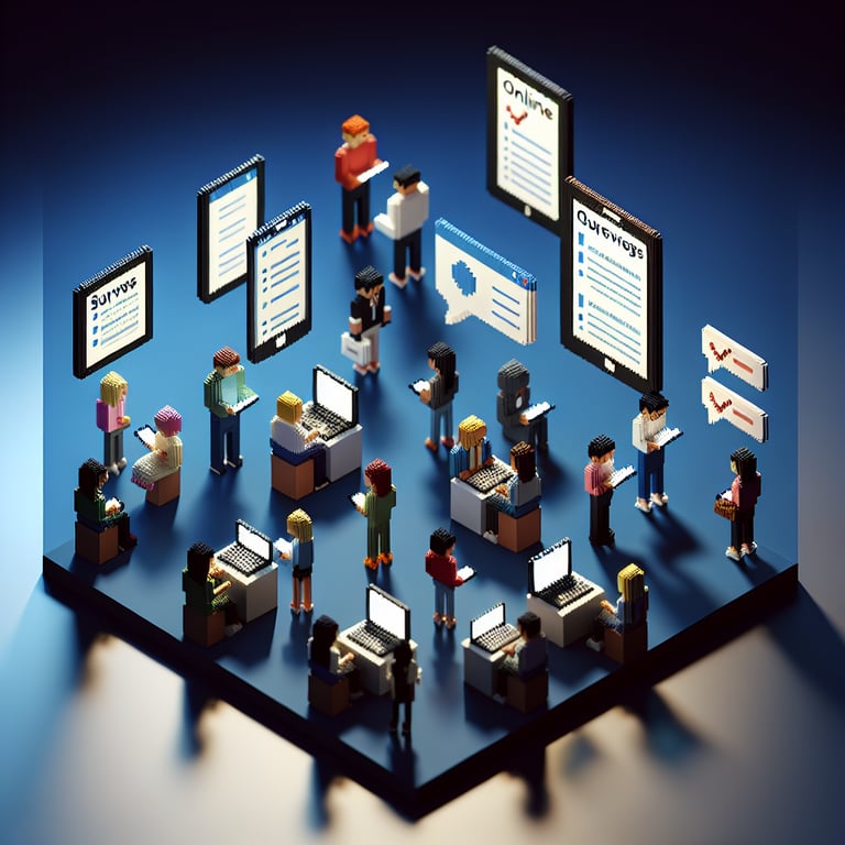 3D voxel art of cross-cultural student poll interface