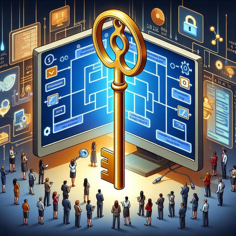 Illustration demonstrating the effective use of IT Survey survey questions for unlocking potential.