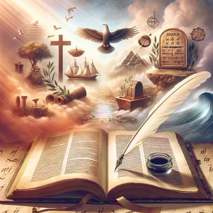 Illustration depicting the crafting of effective Bible Knowledge survey questions.