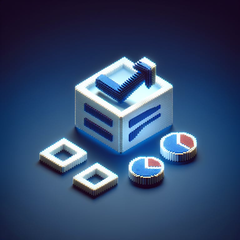Creative 3D voxel illustrating online questionnaire feedback for a pulse survey dartmouth questions survey