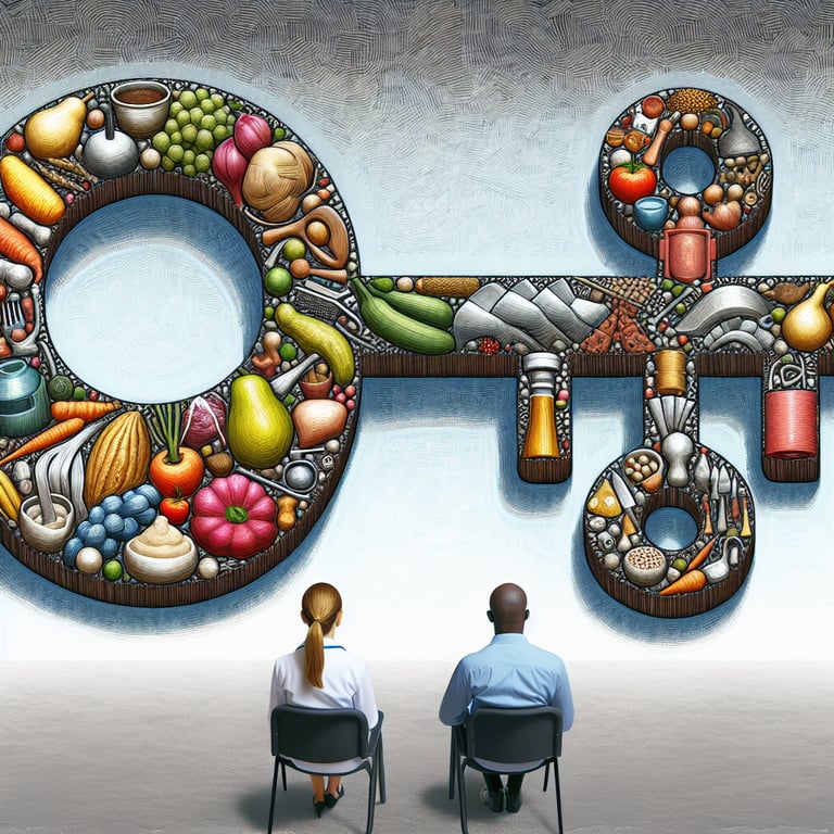 Illustration highlighting the importance of Food Security survey questions for improved health outcomes.