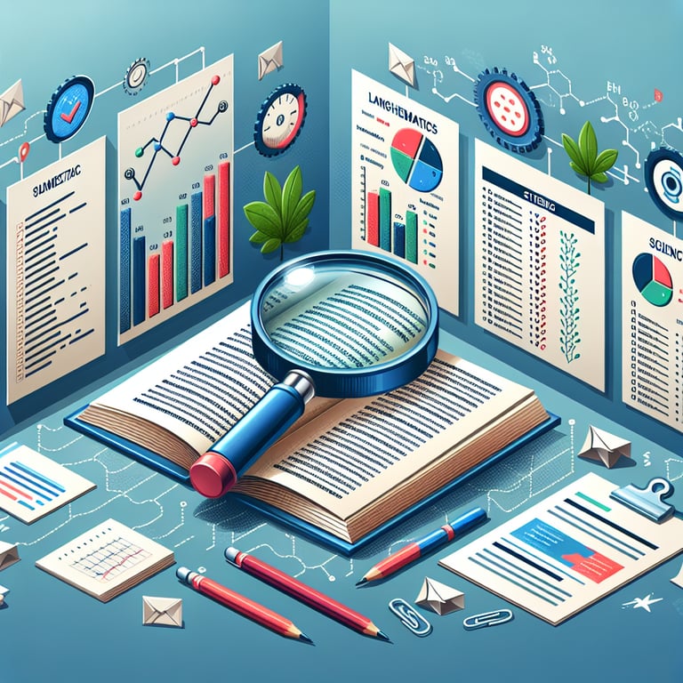 Graphical illustration of trending topics in Standardized Testing Survey questions