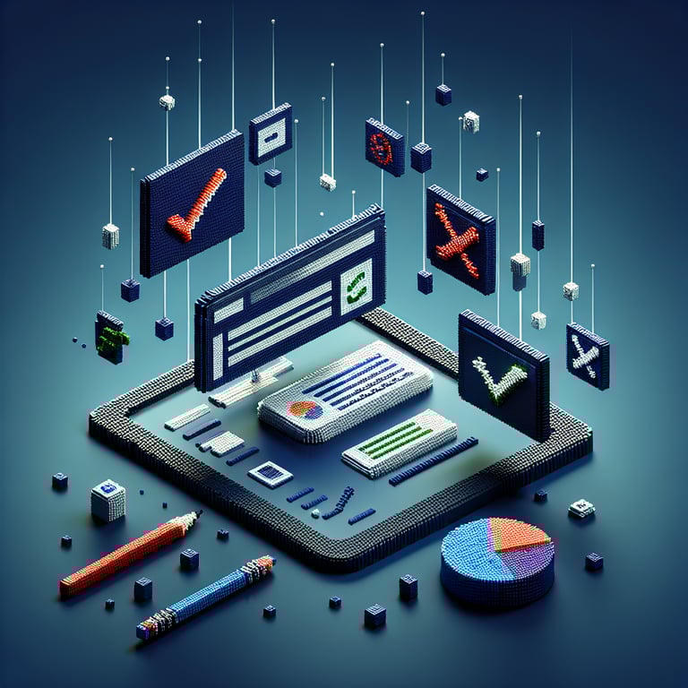 artistic 3d voxel rendering of marketing feedback