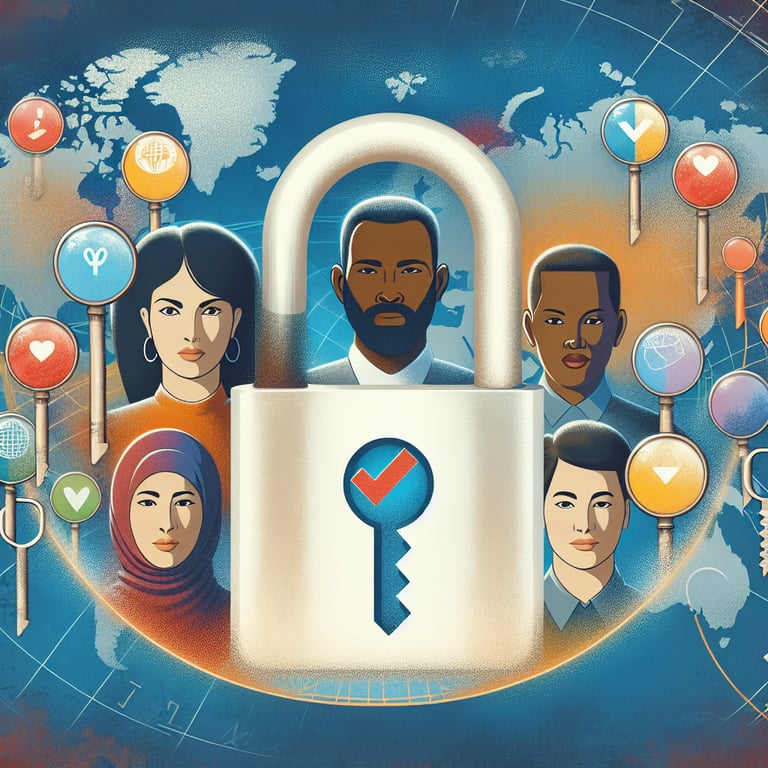 Illustration depicting the influence of World Values survey questions on unlocking human attitudes.